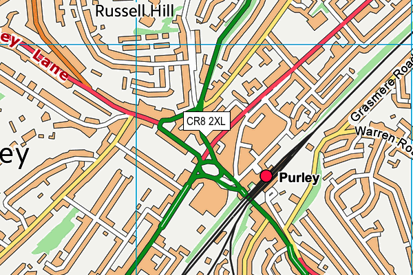 CR8 2XL map - OS VectorMap District (Ordnance Survey) CR8 2XL map - OS VectorMap District (Ordnance Survey)