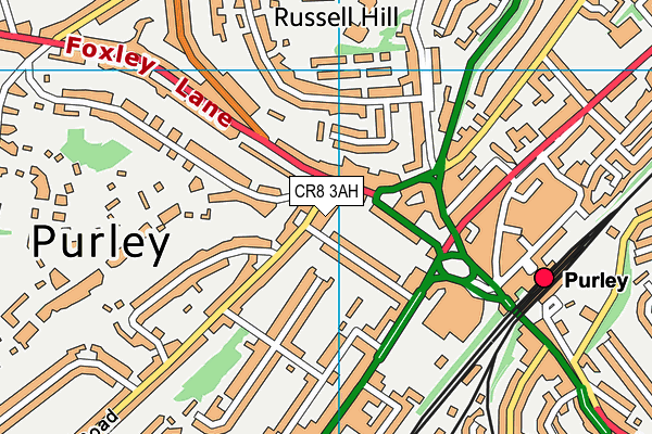 CR8 3AH map - OS VectorMap District (Ordnance Survey)