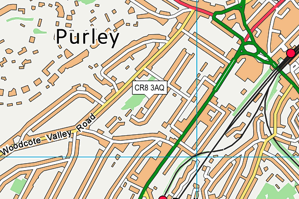 CR8 3AQ map - OS VectorMap District (Ordnance Survey)