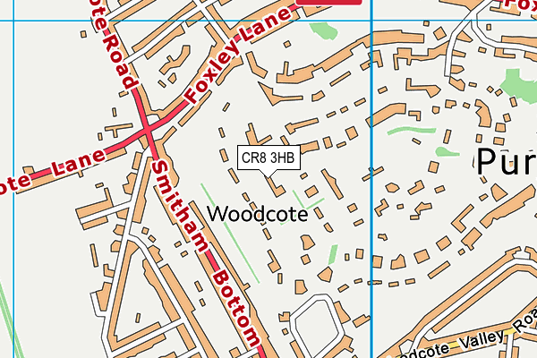 CR8 3HB map - OS VectorMap District (Ordnance Survey) CR8 3HB map - OS VectorMap District (Ordnance Survey)