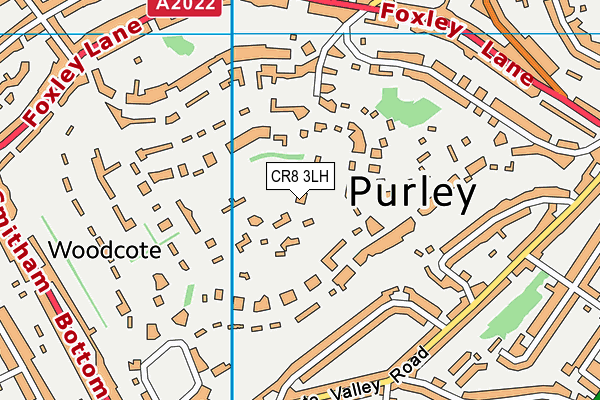 CR8 3LH map - OS VectorMap District (Ordnance Survey)