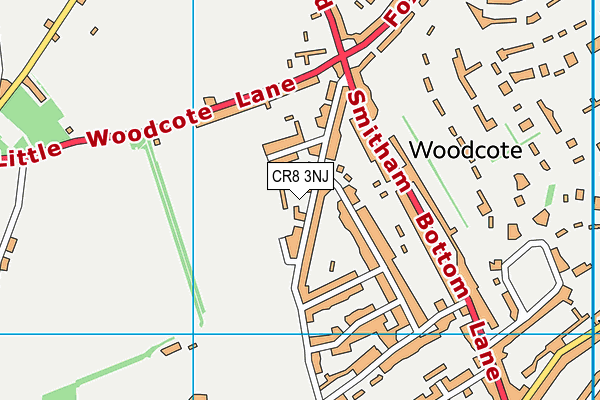 CR8 3NJ map - OS VectorMap District (Ordnance Survey) CR8 3NJ map - OS VectorMap District (Ordnance Survey)