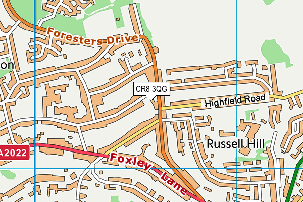 CR8 3QG map - OS VectorMap District (Ordnance Survey) CR8 3QG map - OS VectorMap District (Ordnance Survey)