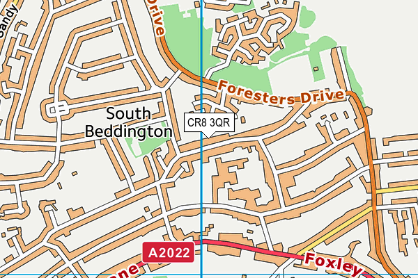 CR8 3QR map - OS VectorMap District (Ordnance Survey)