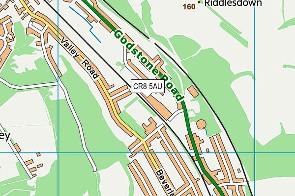 CR8 5AU map - OS VectorMap District (Ordnance Survey)