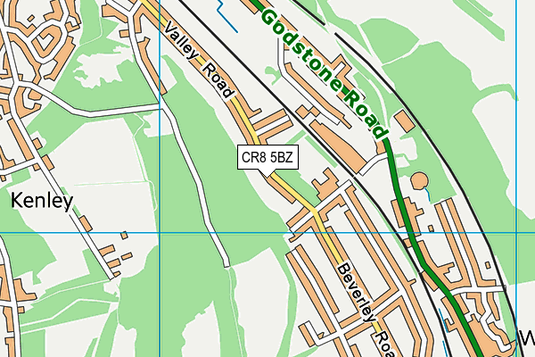 CR8 5BZ map - OS VectorMap District (Ordnance Survey) CR8 5BZ map - OS VectorMap District (Ordnance Survey)