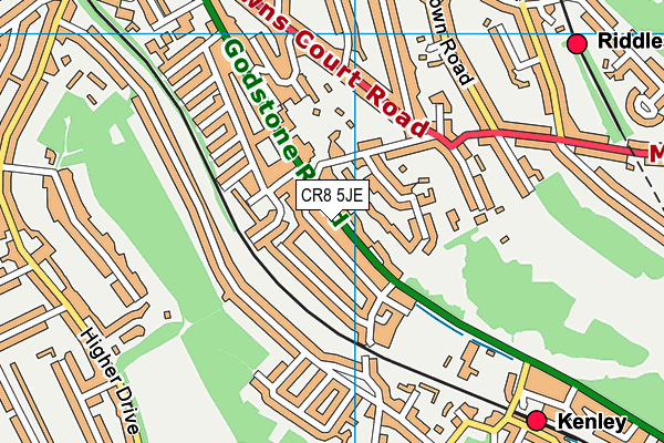 CR8 5JE map - OS VectorMap District (Ordnance Survey)