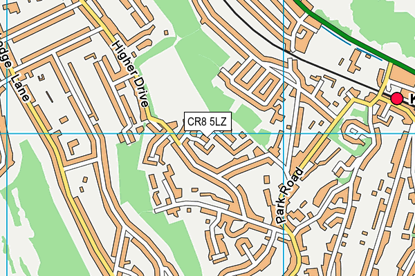 CR8 5LZ map - OS VectorMap District (Ordnance Survey) CR8 5LZ map - OS VectorMap District (Ordnance Survey)