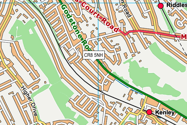 CR8 5NH map - OS VectorMap District (Ordnance Survey) CR8 5NH map - OS VectorMap District (Ordnance Survey)