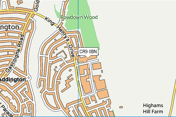 CR9 0BN map - OS VectorMap District (Ordnance Survey) CR9 0BN map - OS VectorMap District (Ordnance Survey)