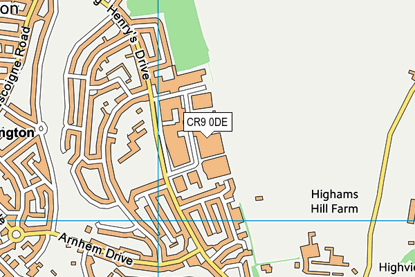 CR9 0DE map - OS VectorMap District (Ordnance Survey) CR9 0DE map - OS VectorMap District (Ordnance Survey)