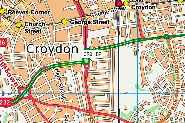 CR9 1BP map - OS VectorMap District (Ordnance Survey) CR9 1BP map - OS VectorMap District (Ordnance Survey)