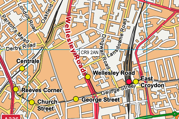 CR9 2AN map - OS VectorMap District (Ordnance Survey) CR9 2AN map - OS VectorMap District (Ordnance Survey)