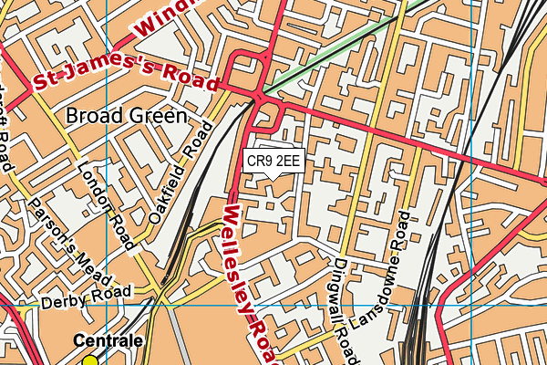 CR9 2EE map - OS VectorMap District (Ordnance Survey) CR9 2EE map - OS VectorMap District (Ordnance Survey)