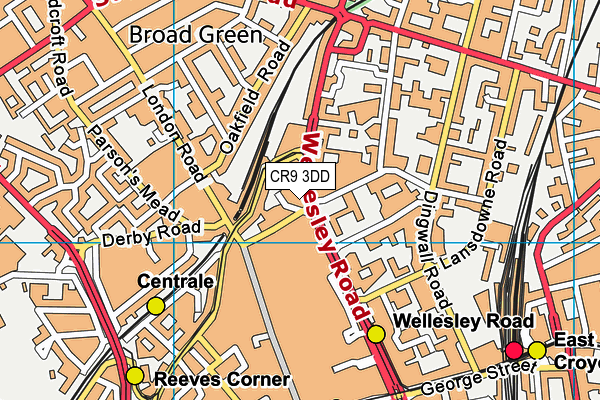 CR9 3DD map - OS VectorMap District (Ordnance Survey) CR9 3DD map - OS VectorMap District (Ordnance Survey)