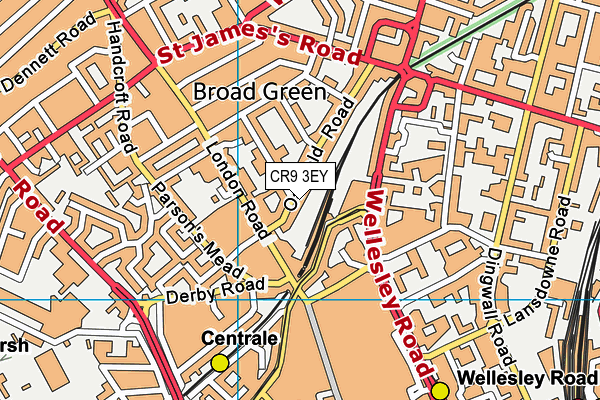 CR9 3EY map - OS VectorMap District (Ordnance Survey) CR9 3EY map - OS VectorMap District (Ordnance Survey)