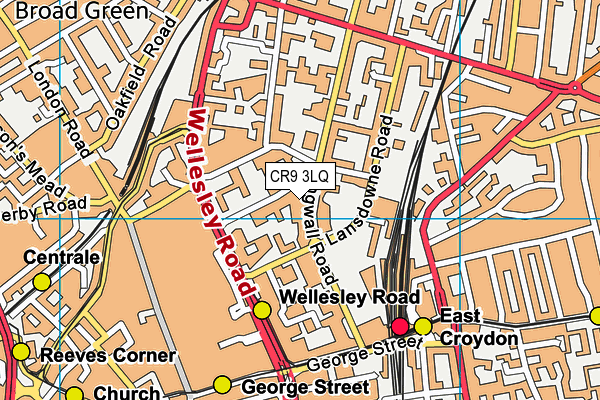 CR9 3LQ map - OS VectorMap District (Ordnance Survey) CR9 3LQ map - OS VectorMap District (Ordnance Survey)