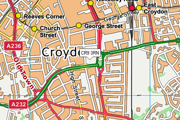 CR9 3RN map - OS VectorMap District (Ordnance Survey) CR9 3RN map - OS VectorMap District (Ordnance Survey)