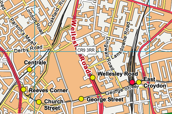 CR9 3RR map - OS VectorMap District (Ordnance Survey) CR9 3RR map - OS VectorMap District (Ordnance Survey)
