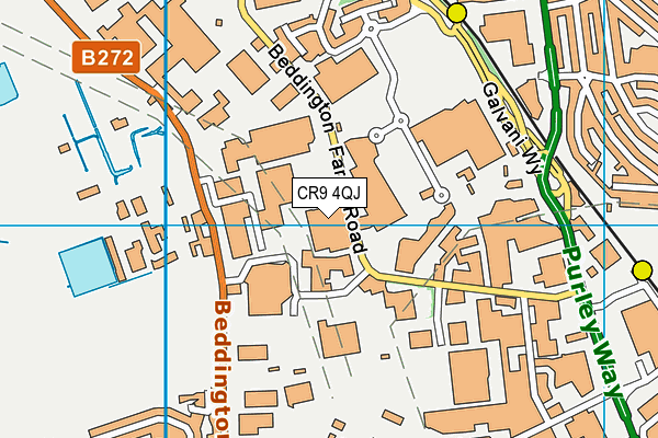 CR9 4QJ map - OS VectorMap District (Ordnance Survey) CR9 4QJ map - OS VectorMap District (Ordnance Survey)