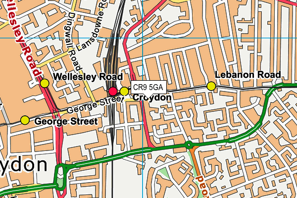 CR9 5GA map - OS VectorMap District (Ordnance Survey) CR9 5GA map - OS VectorMap District (Ordnance Survey)