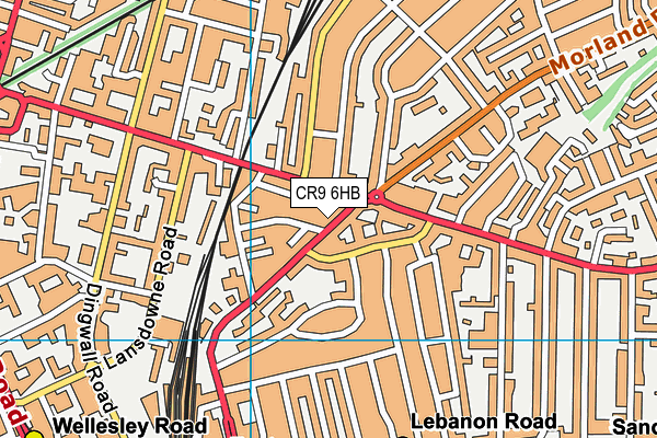 CR9 6HB map - OS VectorMap District (Ordnance Survey) CR9 6HB map - OS VectorMap District (Ordnance Survey)