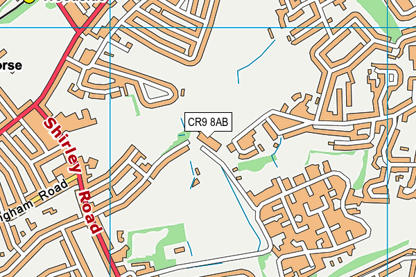 CR9 8AB map - OS VectorMap District (Ordnance Survey) CR9 8AB map - OS VectorMap District (Ordnance Survey)