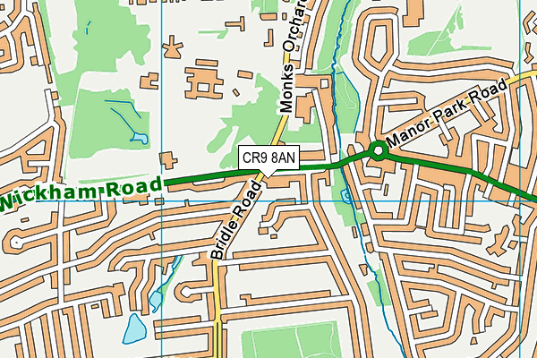 CR9 8AN map - OS VectorMap District (Ordnance Survey) CR9 8AN map - OS VectorMap District (Ordnance Survey)