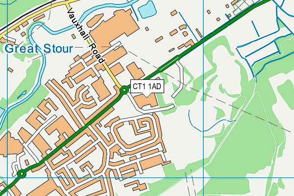 CT1 1AD map - OS VectorMap District (Ordnance Survey) CT1 1AD map - OS VectorMap District (Ordnance Survey)
