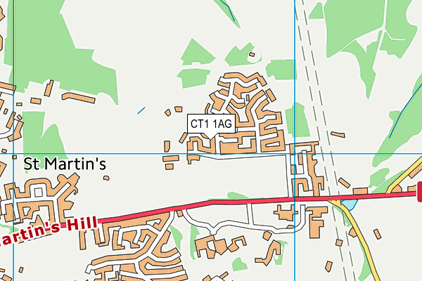 CT1 1AG map - OS VectorMap District (Ordnance Survey) CT1 1AG map - OS VectorMap District (Ordnance Survey)