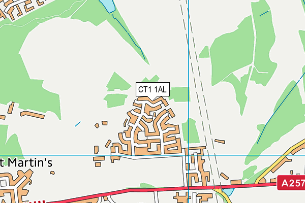 CT1 1AL map - OS VectorMap District (Ordnance Survey) CT1 1AL map - OS VectorMap District (Ordnance Survey)