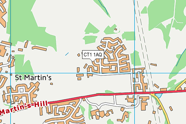 CT1 1AQ map - OS VectorMap District (Ordnance Survey) CT1 1AQ map - OS VectorMap District (Ordnance Survey)