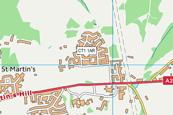 CT1 1AR map - OS VectorMap District (Ordnance Survey) CT1 1AR map - OS VectorMap District (Ordnance Survey)