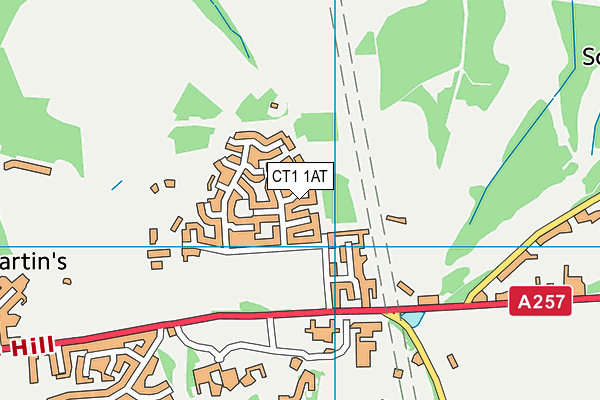 CT1 1AT map - OS VectorMap District (Ordnance Survey) CT1 1AT map - OS VectorMap District (Ordnance Survey)