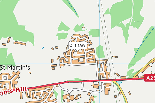 CT1 1AW map - OS VectorMap District (Ordnance Survey) CT1 1AW map - OS VectorMap District (Ordnance Survey)