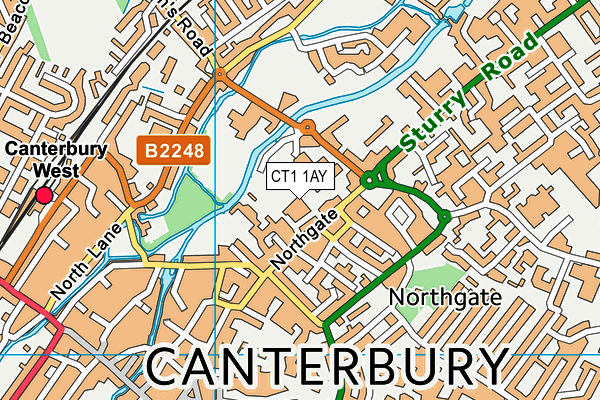 CT1 1AY map - OS VectorMap District (Ordnance Survey) CT1 1AY map - OS VectorMap District (Ordnance Survey)