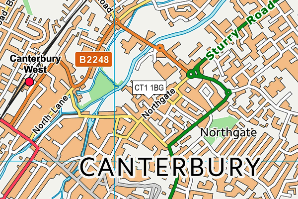 CT1 1BG map - OS VectorMap District (Ordnance Survey) CT1 1BG map - OS VectorMap District (Ordnance Survey)