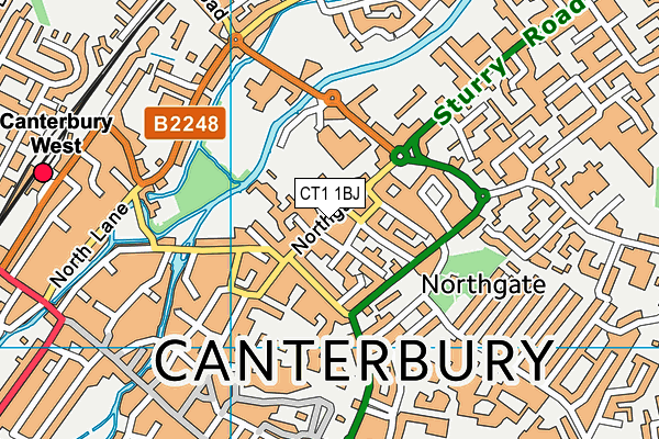 CT1 1BJ map - OS VectorMap District (Ordnance Survey) CT1 1BJ map - OS VectorMap District (Ordnance Survey)