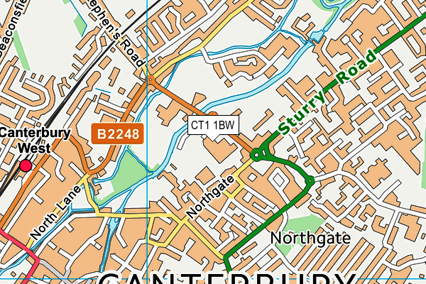 CT1 1BW map - OS VectorMap District (Ordnance Survey) CT1 1BW map - OS VectorMap District (Ordnance Survey)