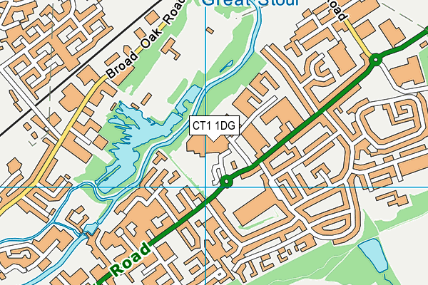 CT1 1DG map - OS VectorMap District (Ordnance Survey) CT1 1DG map - OS VectorMap District (Ordnance Survey)
