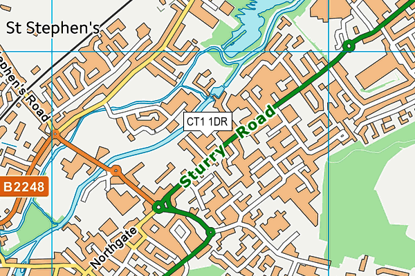 CT1 1DR map - OS VectorMap District (Ordnance Survey) CT1 1DR map - OS VectorMap District (Ordnance Survey)
