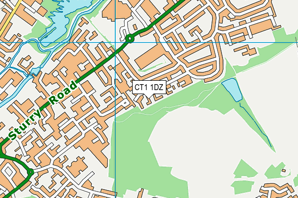 CT1 1DZ map - OS VectorMap District (Ordnance Survey) CT1 1DZ map - OS VectorMap District (Ordnance Survey)