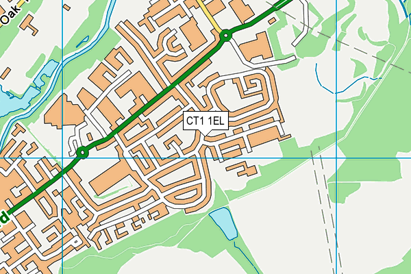 CT1 1EL map - OS VectorMap District (Ordnance Survey) CT1 1EL map - OS VectorMap District (Ordnance Survey)