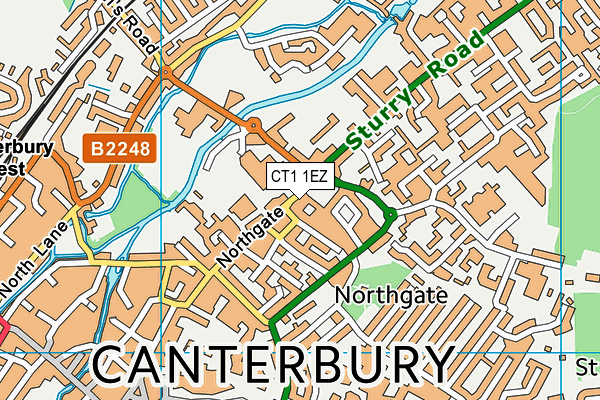 CT1 1EZ map - OS VectorMap District (Ordnance Survey) CT1 1EZ map - OS VectorMap District (Ordnance Survey)