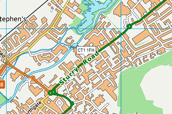 CT1 1FH map - OS VectorMap District (Ordnance Survey) CT1 1FH map - OS VectorMap District (Ordnance Survey)