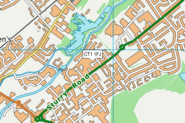CT1 1FJ map - OS VectorMap District (Ordnance Survey) CT1 1FJ map - OS VectorMap District (Ordnance Survey)