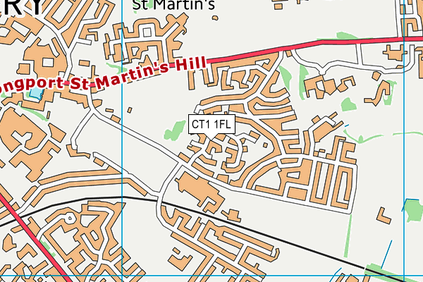 CT1 1FL map - OS VectorMap District (Ordnance Survey) CT1 1FL map - OS VectorMap District (Ordnance Survey)