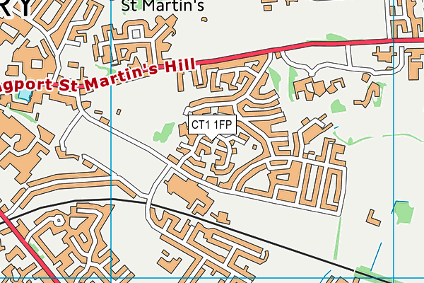CT1 1FP map - OS VectorMap District (Ordnance Survey) CT1 1FP map - OS VectorMap District (Ordnance Survey)