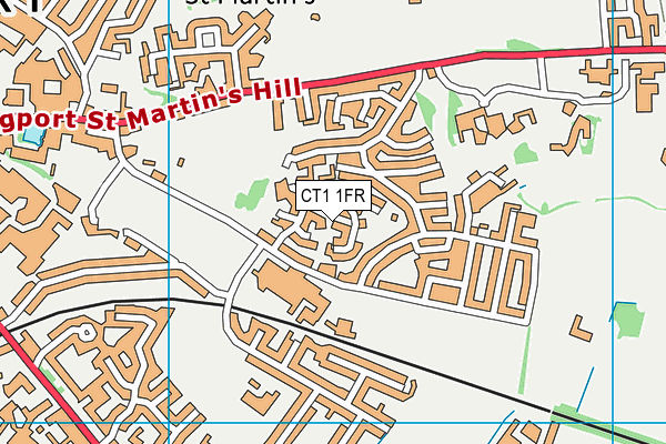 CT1 1FR map - OS VectorMap District (Ordnance Survey) CT1 1FR map - OS VectorMap District (Ordnance Survey)