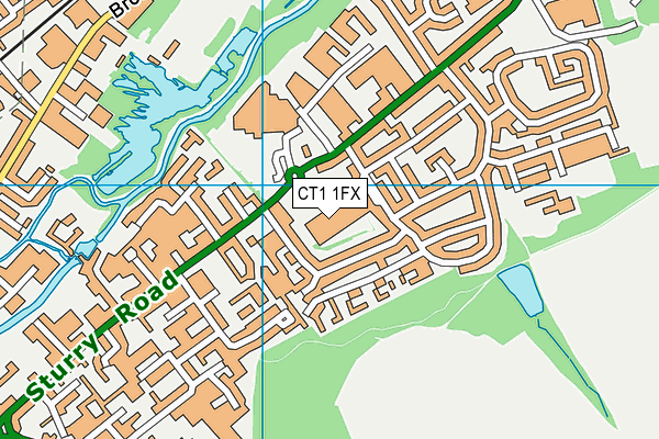 CT1 1FX map - OS VectorMap District (Ordnance Survey) CT1 1FX map - OS VectorMap District (Ordnance Survey)